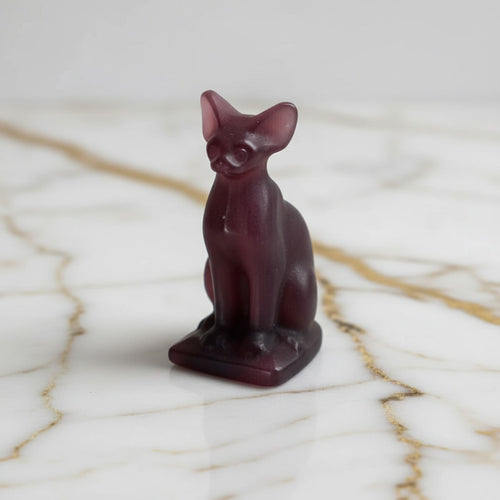 Katzenaugen Katzenskulptur - Wachsamer Beschützer CrystalScents