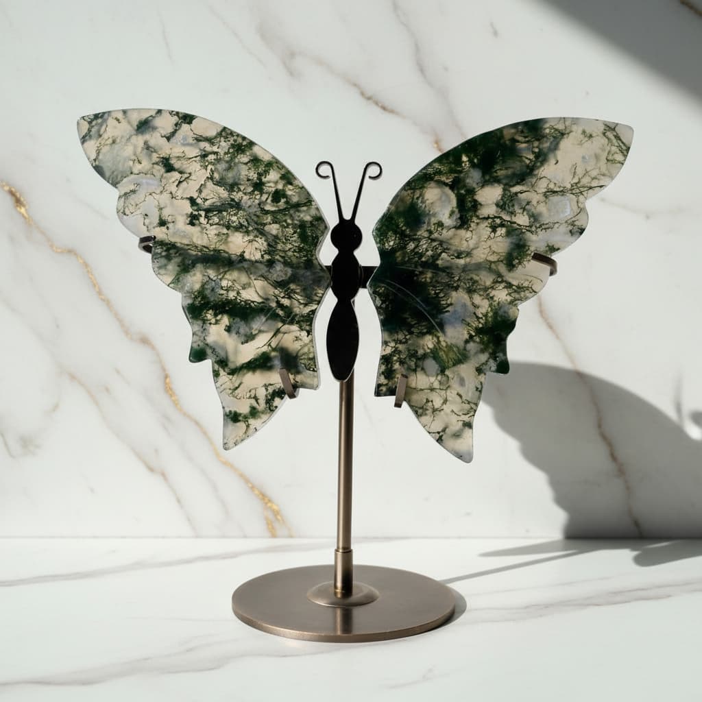 Moosachat Schmetterling - Natur & Balance CrystalScents