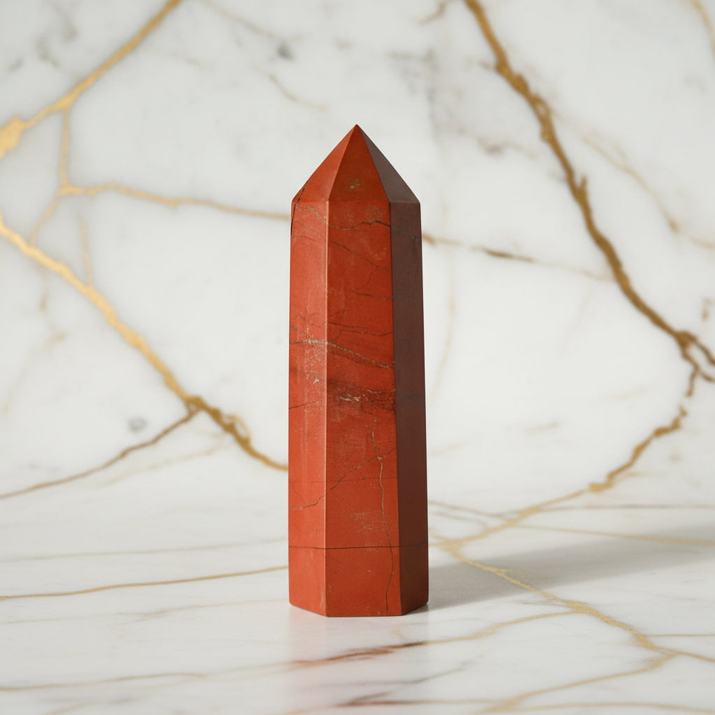 Roter Jaspis Obelisk – Rote Schattierungen CrystalScents