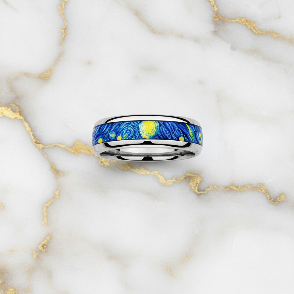 Ring in Silber mit Sternenhimmel CrystalScents