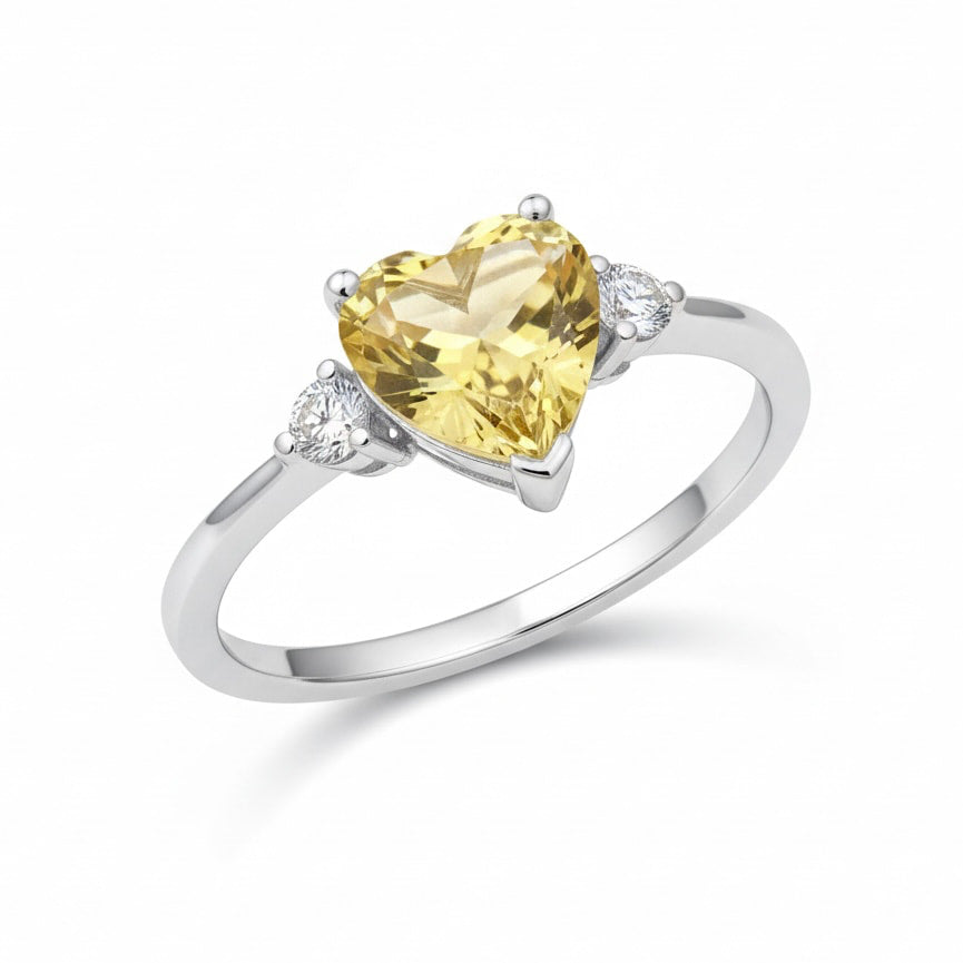 Citrin Ring - Strahlendes Herz CrystalScents