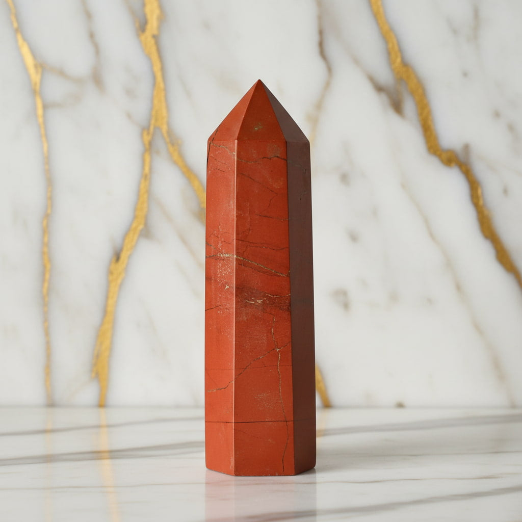Roter Jaspis Obelisk – Rote Schattierungen CrystalScents
