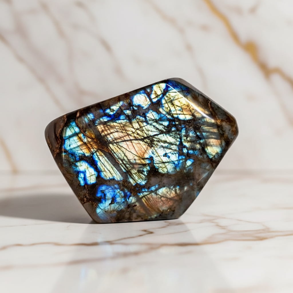 Große Labradorit Freiform – Präsenz der Farben CrystalScents
