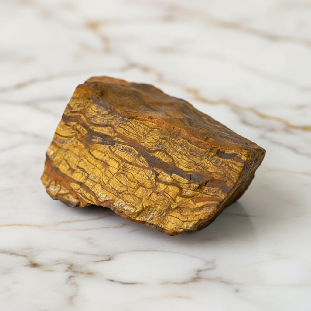 Großer Tigerauge Rohstein – Balance & Stärke CrystalScents