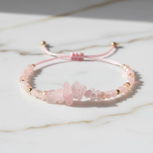 Rosenquarz Schutzarmband – Natürliche Kraftquelle CrystalScents