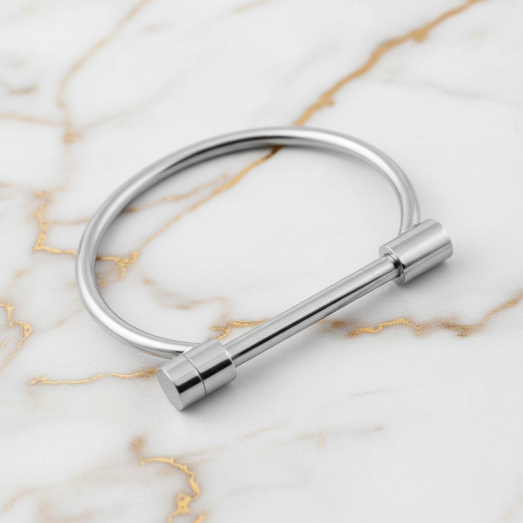 Armreif – Silbern mit Stabschraube CrystalScents