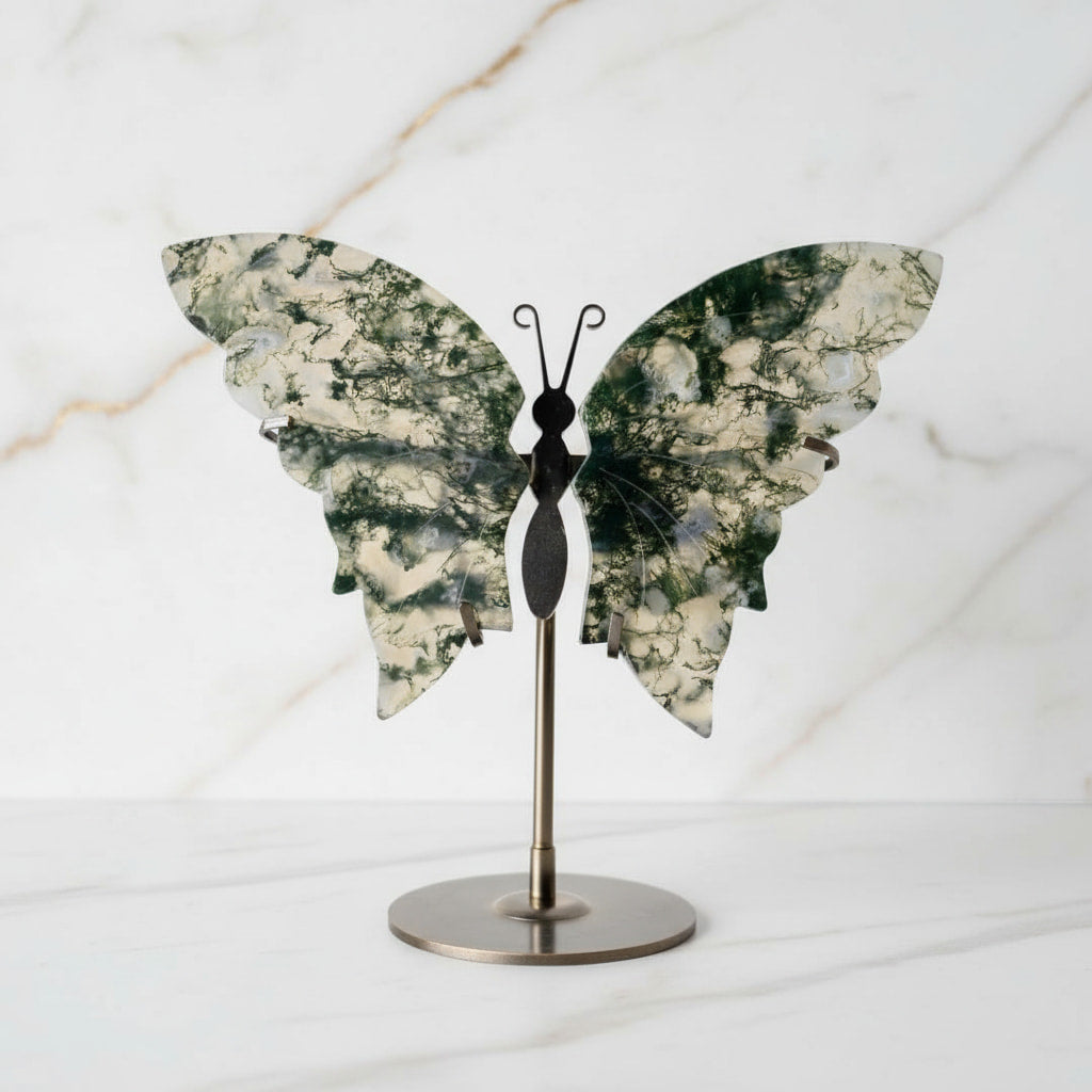 Moosachat Schmetterling - Natur & Balance CrystalScents