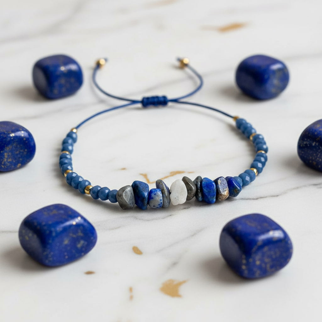 Lapislazuli Schutzarmband - Fokus & Intuition CrystalScents