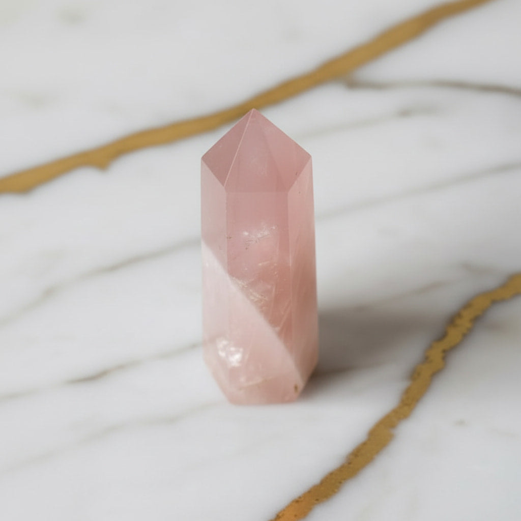 Rosenquarz Obelisk – Meditation & Präsenz CrystalScents