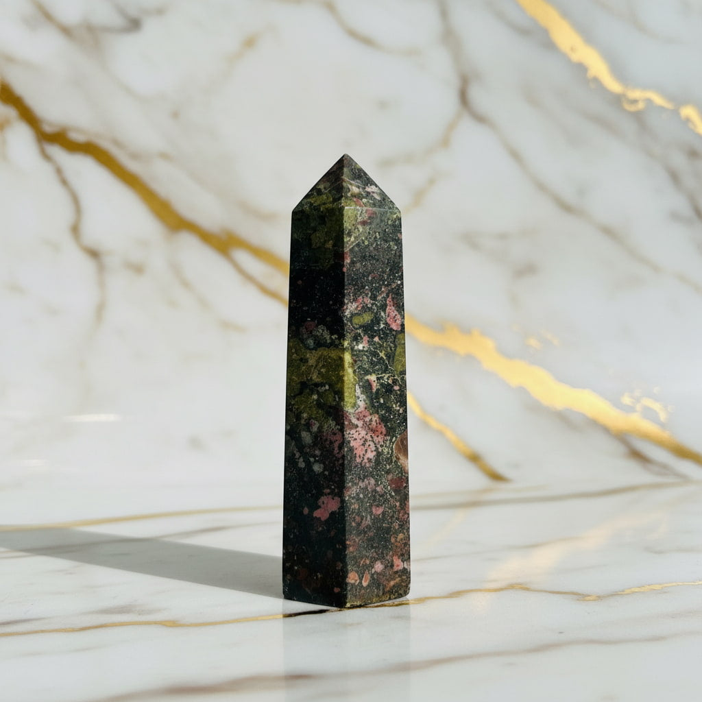 Jaspis Drachenblut Obelisk – Energie, Selbstvertrauen & Balance CrystalScents