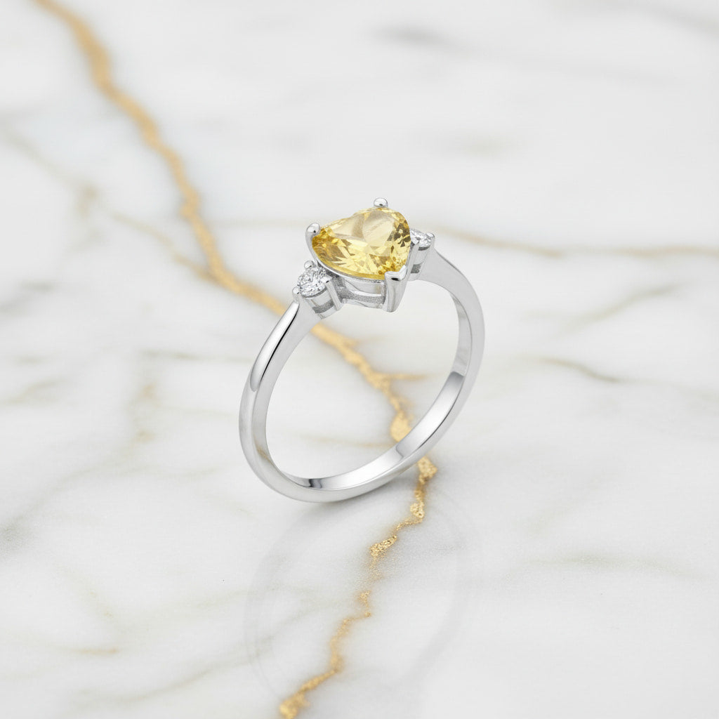 Citrin Ring - Strahlendes Herz CrystalScents