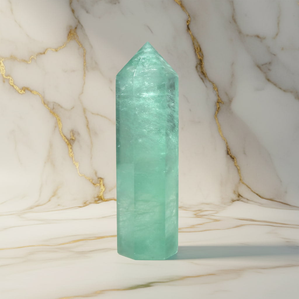 Fluorit Obelisk – Kreativität & Inspiration CrystalScents