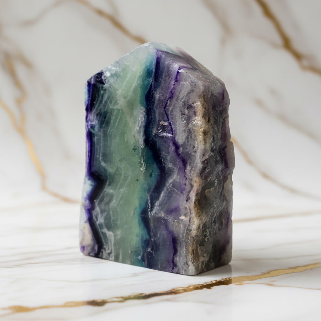 Fluorit Obelisk – Naturjuwel für Wohnräume CrystalScents