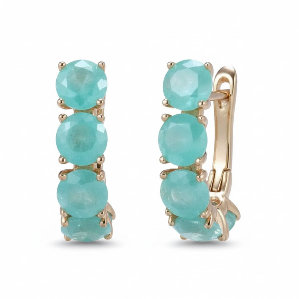 Ohrringe Gold – mit blauen Akzenten CrystalScents