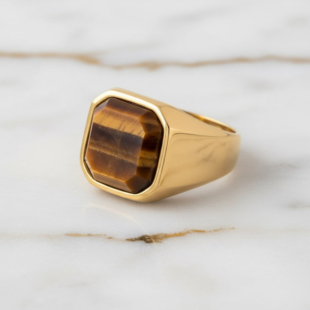 Tigerauge Ring - Kraftvolle Akzente CrystalScents