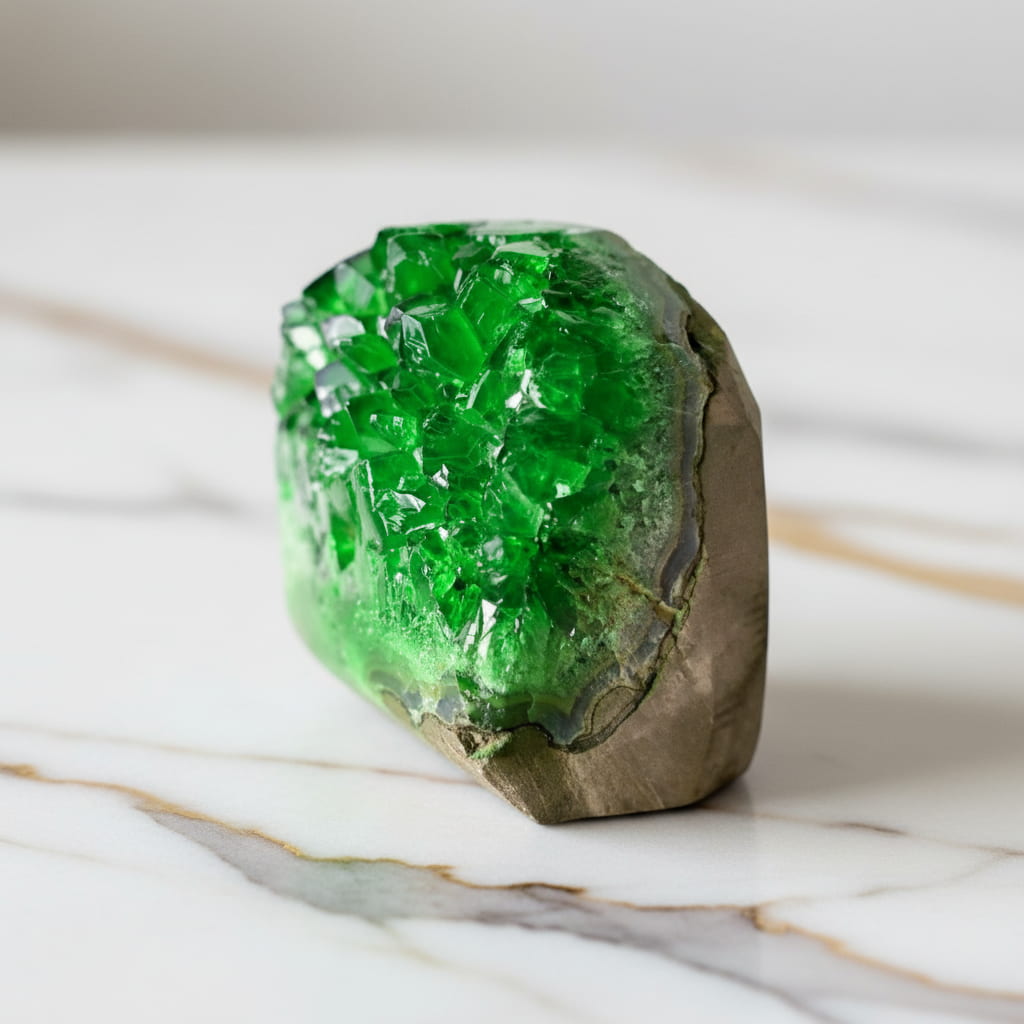 Amethystdruse – Leuchtend grünes Highlight voller Farbe CrystalScents