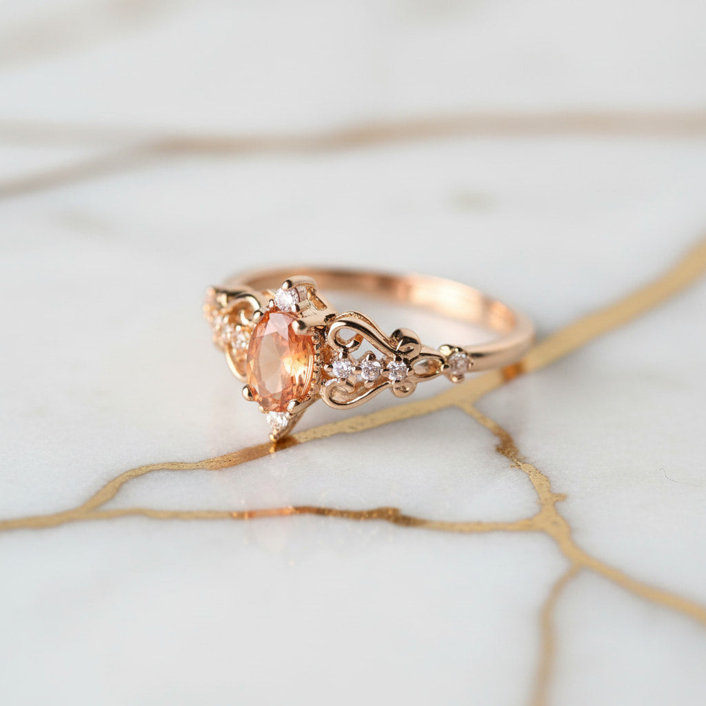 Ring mit orangem Stein – elegantes Schmuckstück für warme Akzente CrystalScents