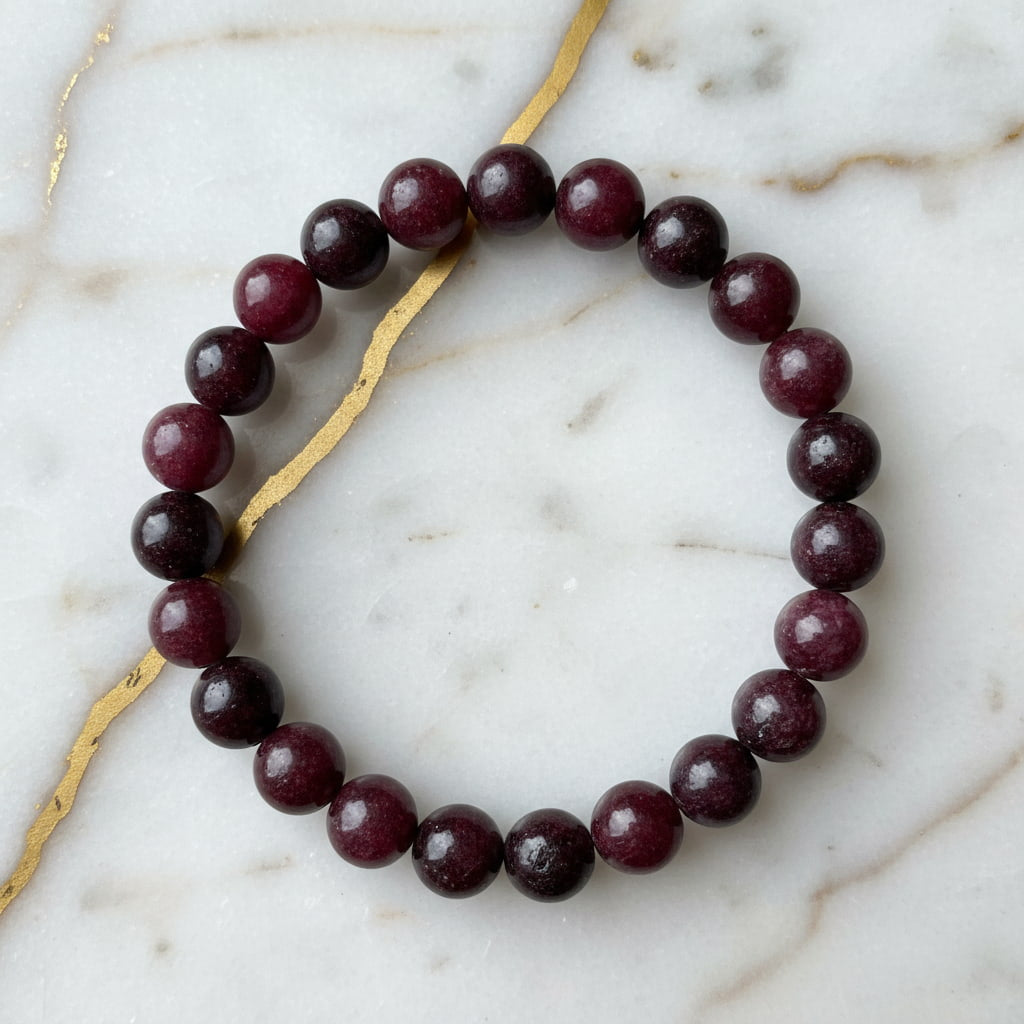 Granat Kugelarmband – Kraft & innere Stärke CrystalScents