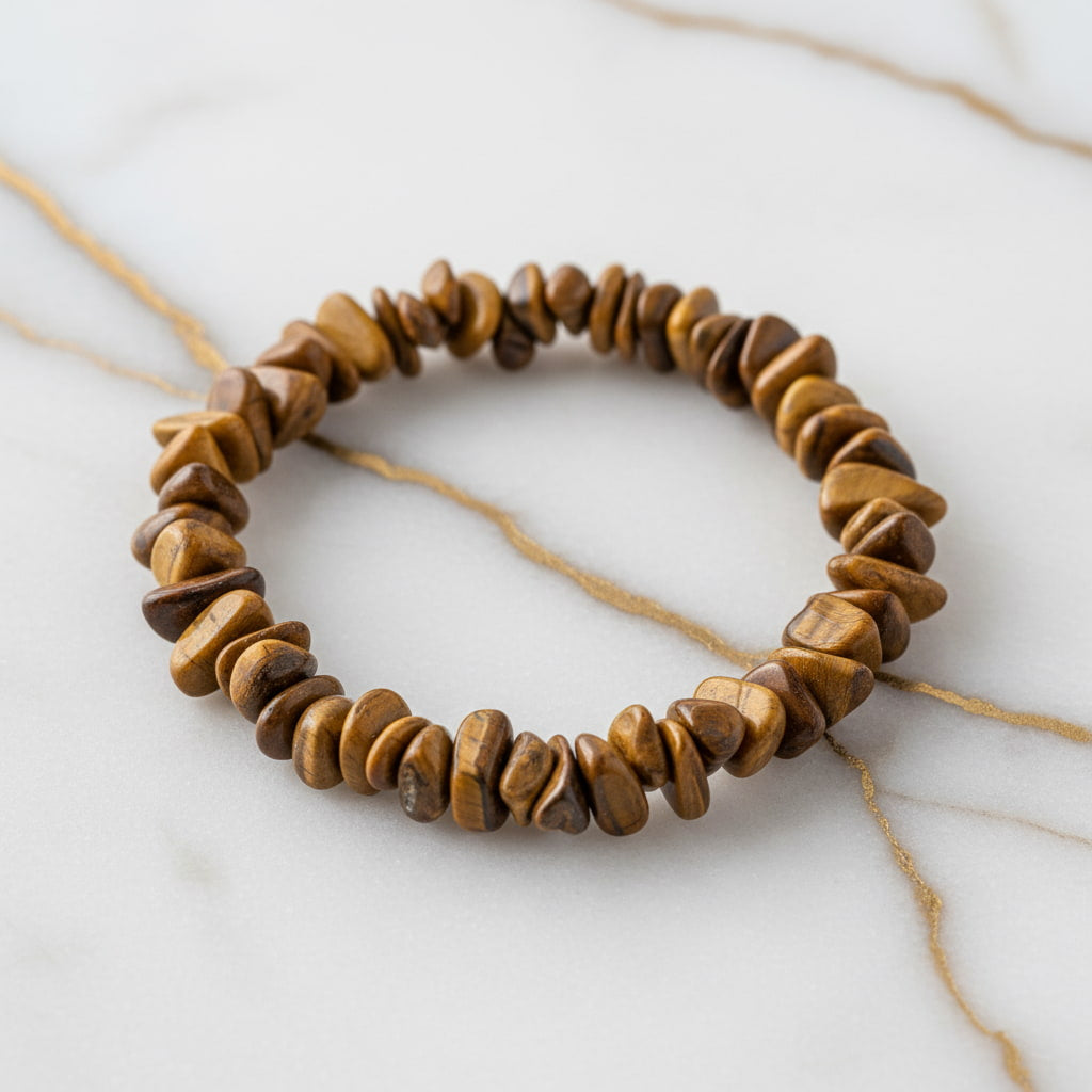 Tigerauge Splitterarmband - Erdung & Kraft CrystalScents