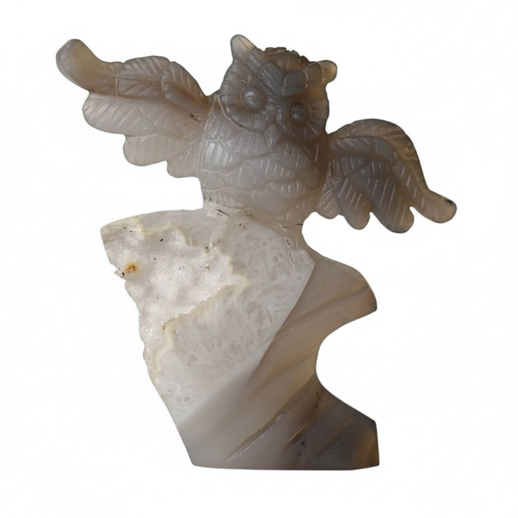 Achat – Graue Eulenfigur aus glitzerndem Kristall CrystalScents