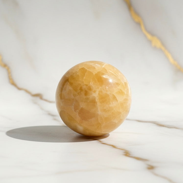 Calcit Kugel - Wärme & Kraft CrystalScents