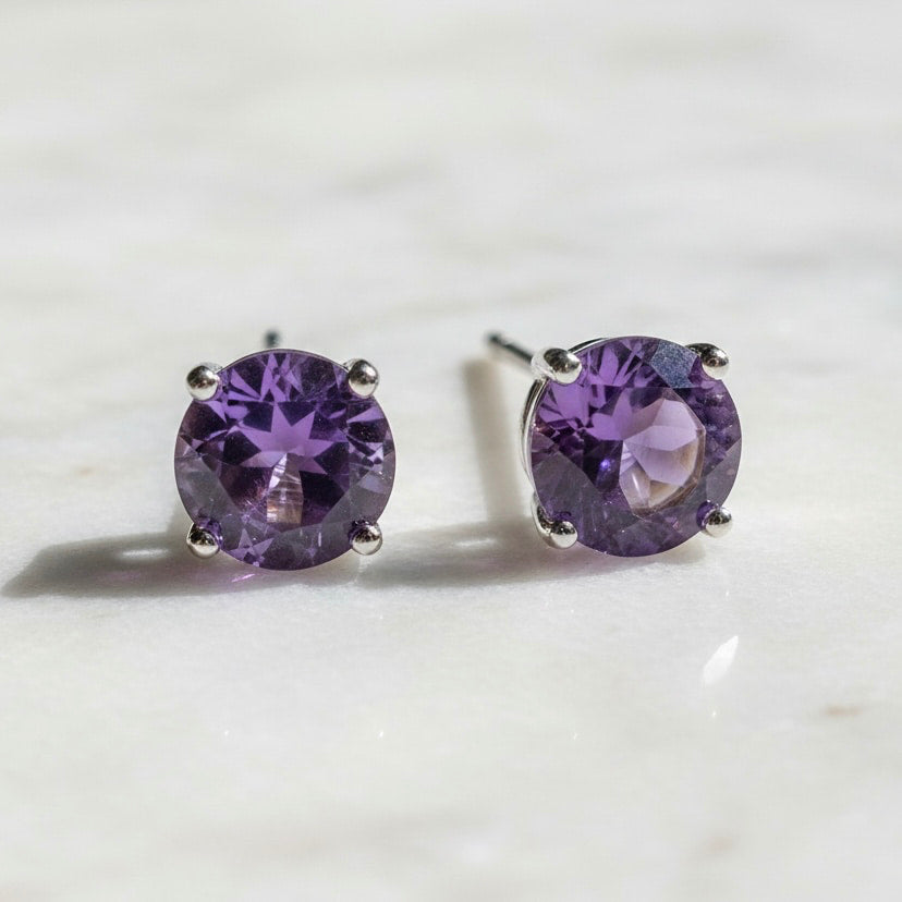 Amethyst Ohrringe - Funkeln & Strahlen CrystalScents