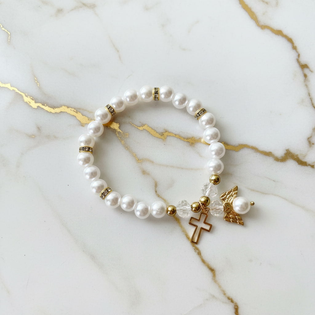 Perlenarmband mit Goldengel – voller Symbolkraft CrystalScents