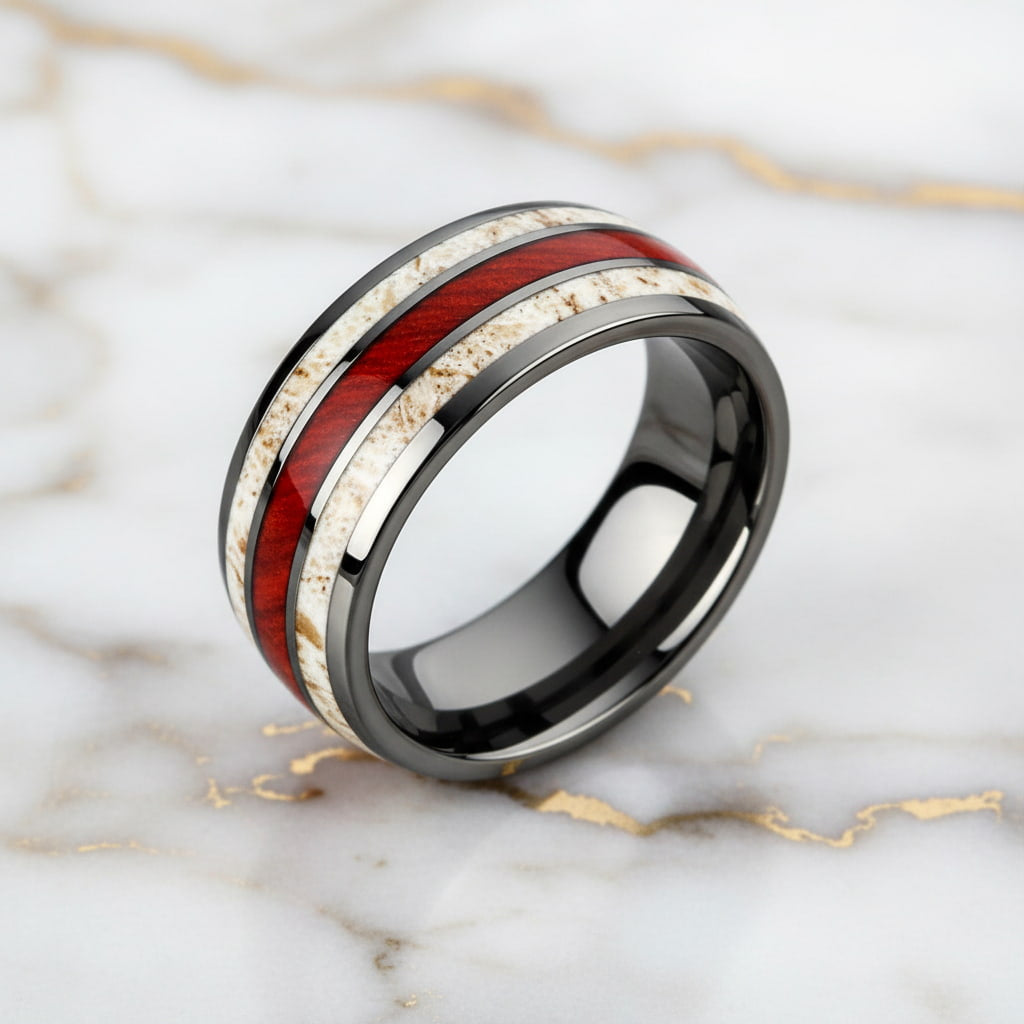 Ring mit Holzmaserung – elegantes Schmuckstück für natürliche Akzente CrystalScents