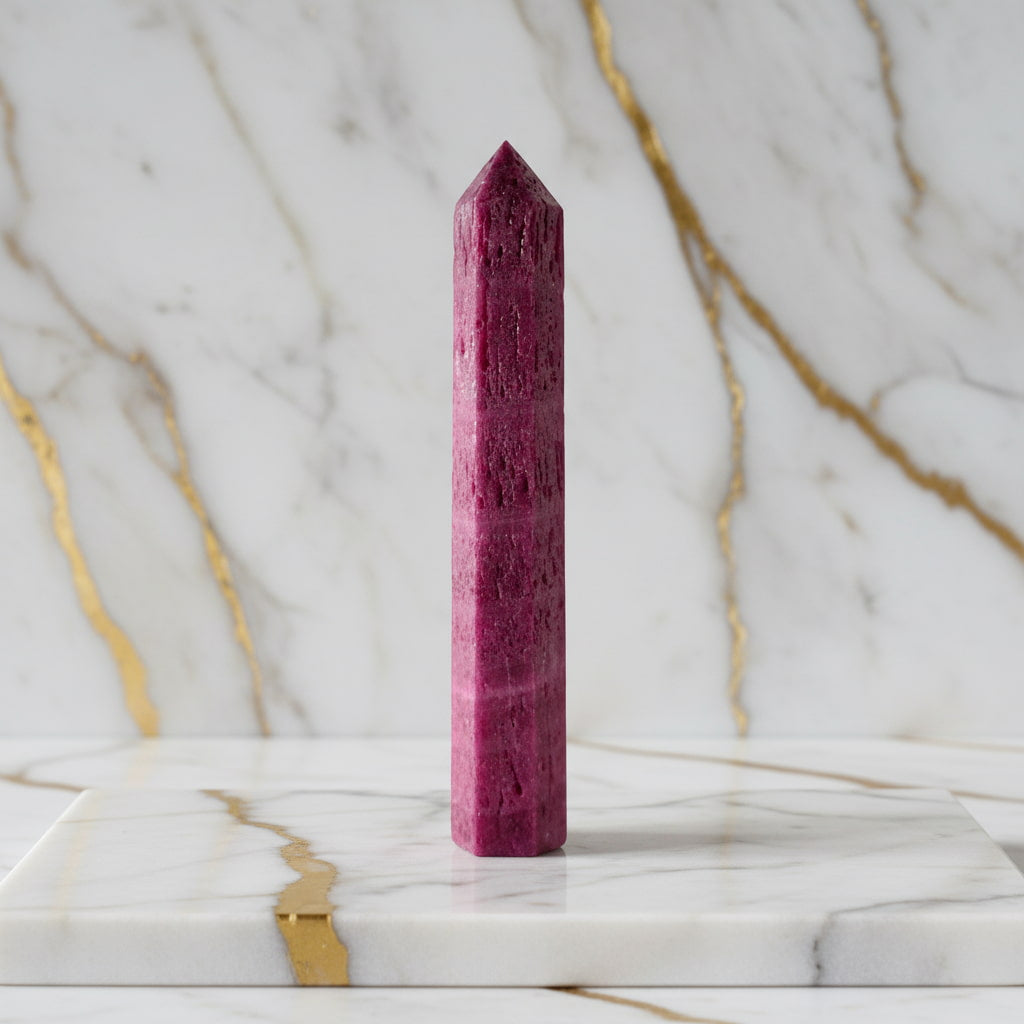 Korund Obelisk - Kraftvoller Farbakzent CrystalScents