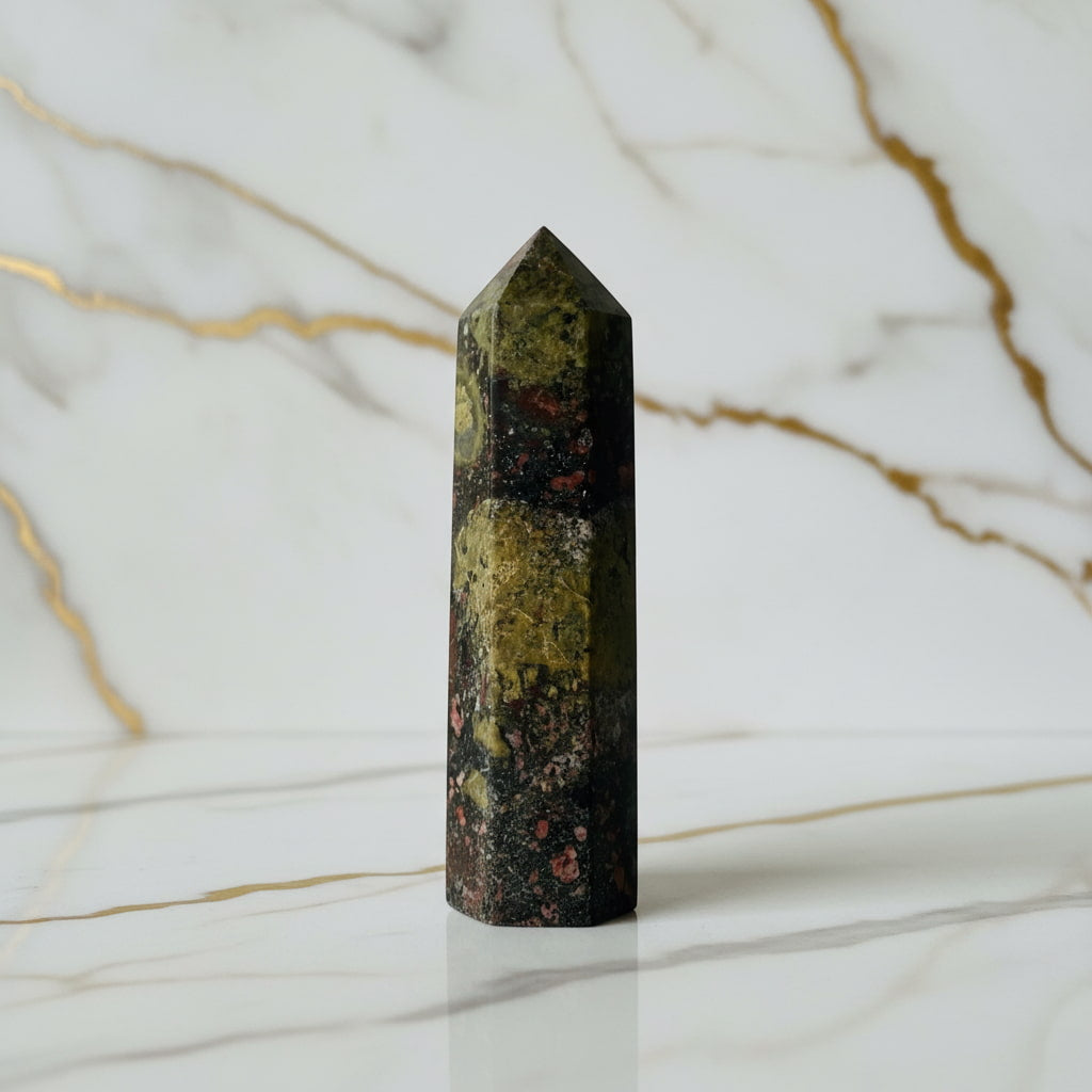 Jaspis Drachenblut Obelisk – Energie, Selbstvertrauen & Balance CrystalScents