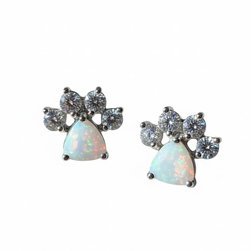 Opal Ohrstecker – Pfoten Design CrystalScents