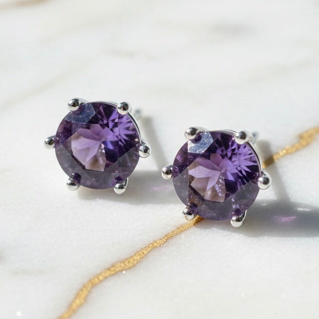 Amethyst Ohrringe - Funkeln & Strahlen CrystalScents