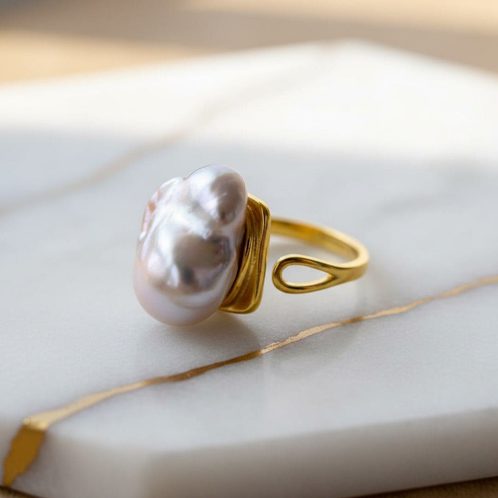 Ring Gold - mit zeitloser Perle CrystalScents