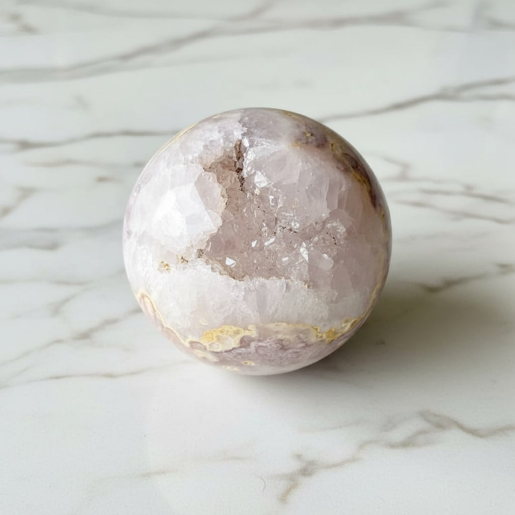 Rosa Amethyst Kugel – Glitzertraum für Harmonie & Balance CrystalScents