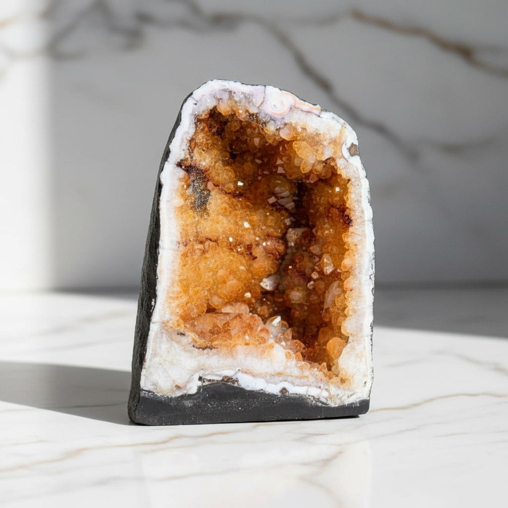 Große Citrin Druse – Funkelndes Naturhighlight CrystalScents