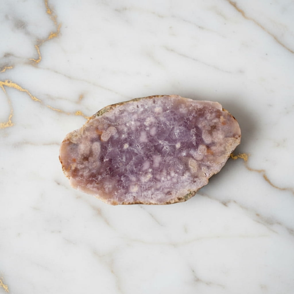 Rosa Amethyst Scheibe – Glitzer & Eleganz CrystalScents