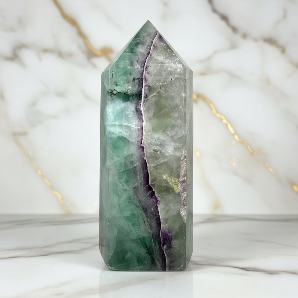 Fluorit Obelisk – Farbenfrohes Unikat CrystalScents