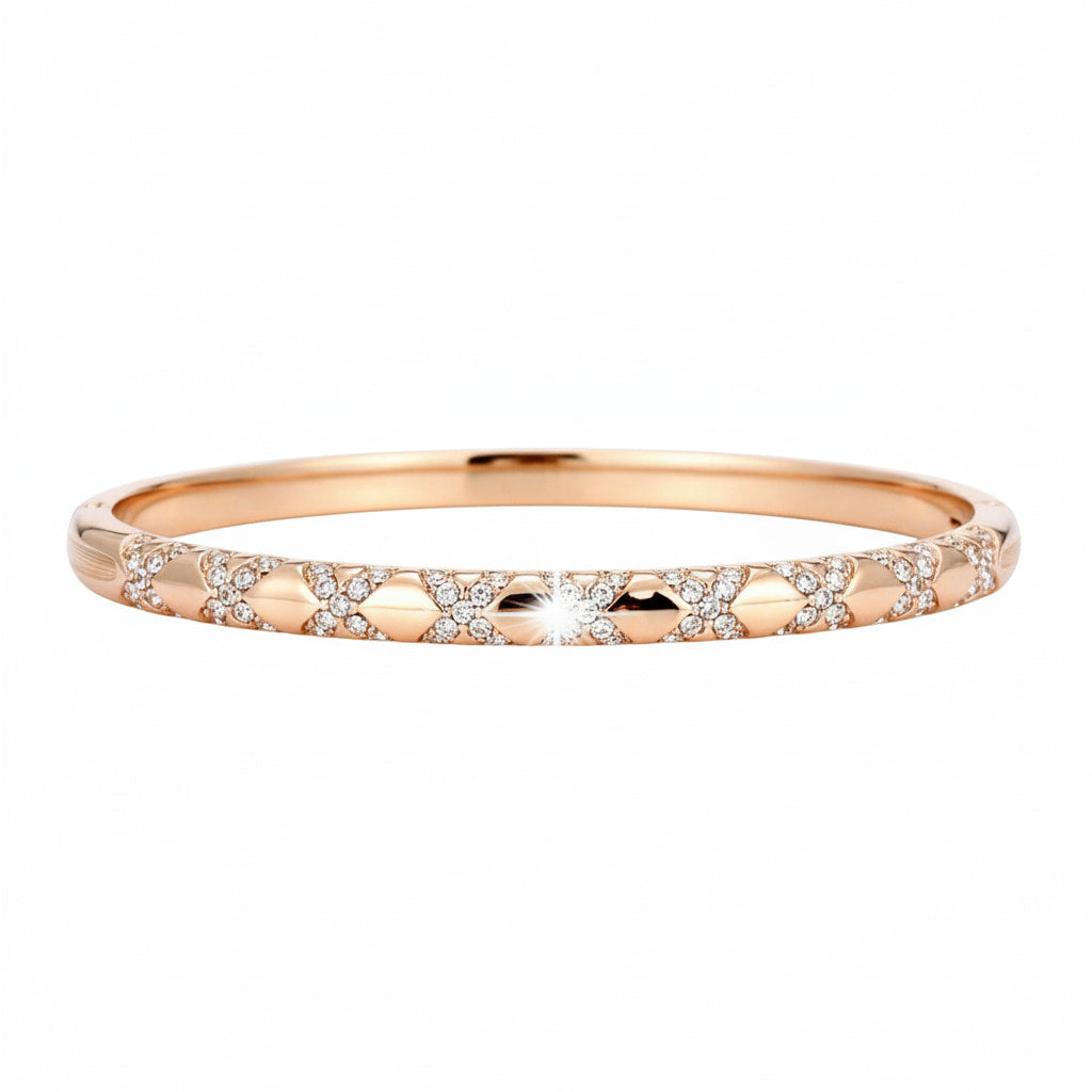 Armband - Funkelndes Kreuzmuster in Roségold CrystalScents