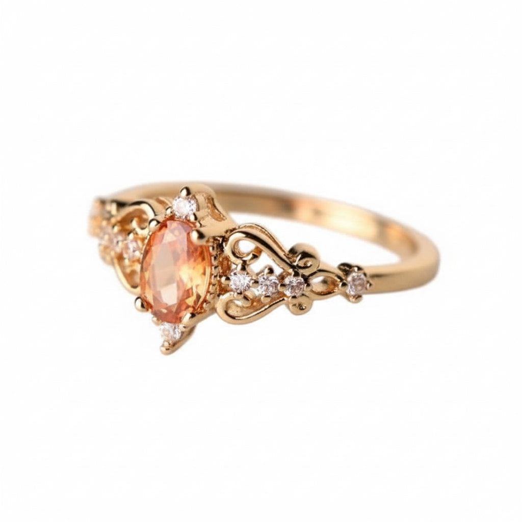 Ring mit orangem Stein – elegantes Schmuckstück für warme Akzente CrystalScents