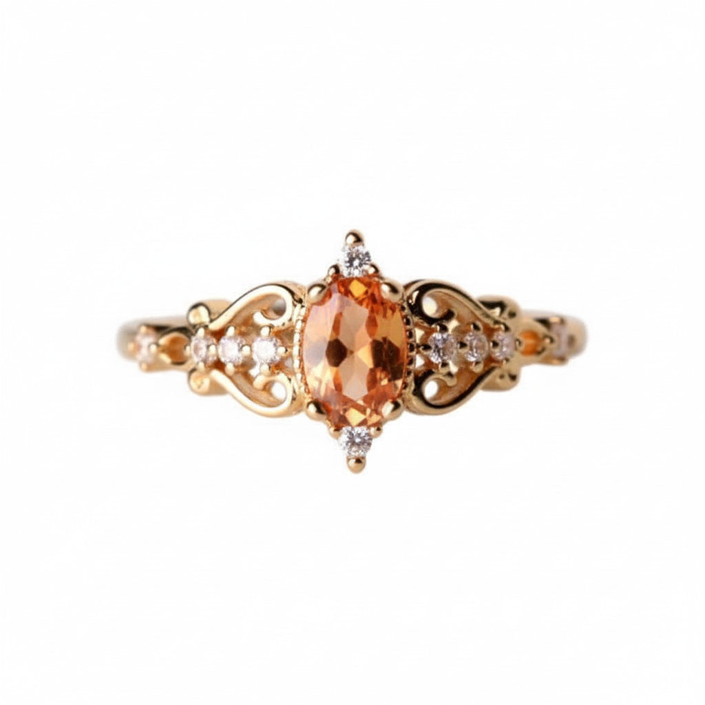 Ring mit orangem Stein – elegantes Schmuckstück für warme Akzente CrystalScents