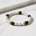 Howlit Vulkanstein Armband - Erdendes Kristallduo CrystalScents
