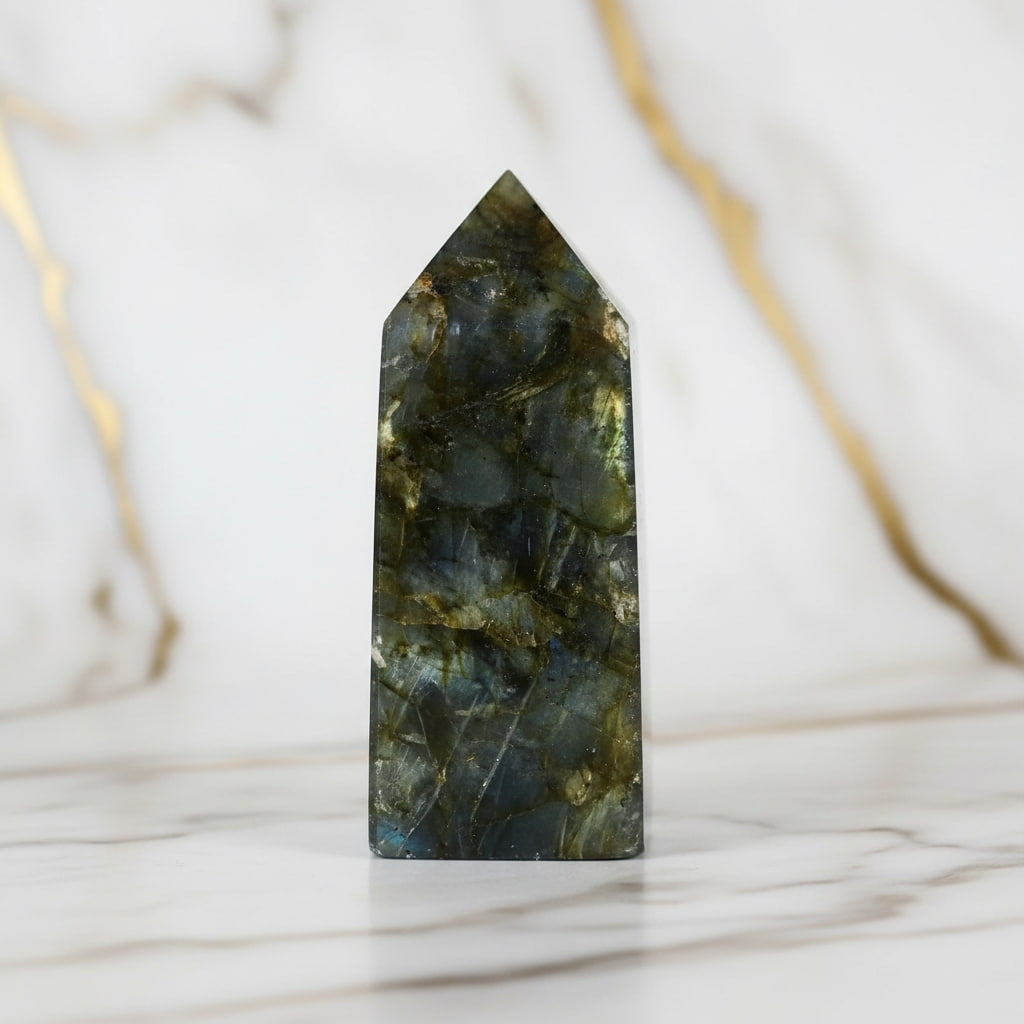 Labradorit Obelisk – Intuition & innere Klarheit CrystalScents
