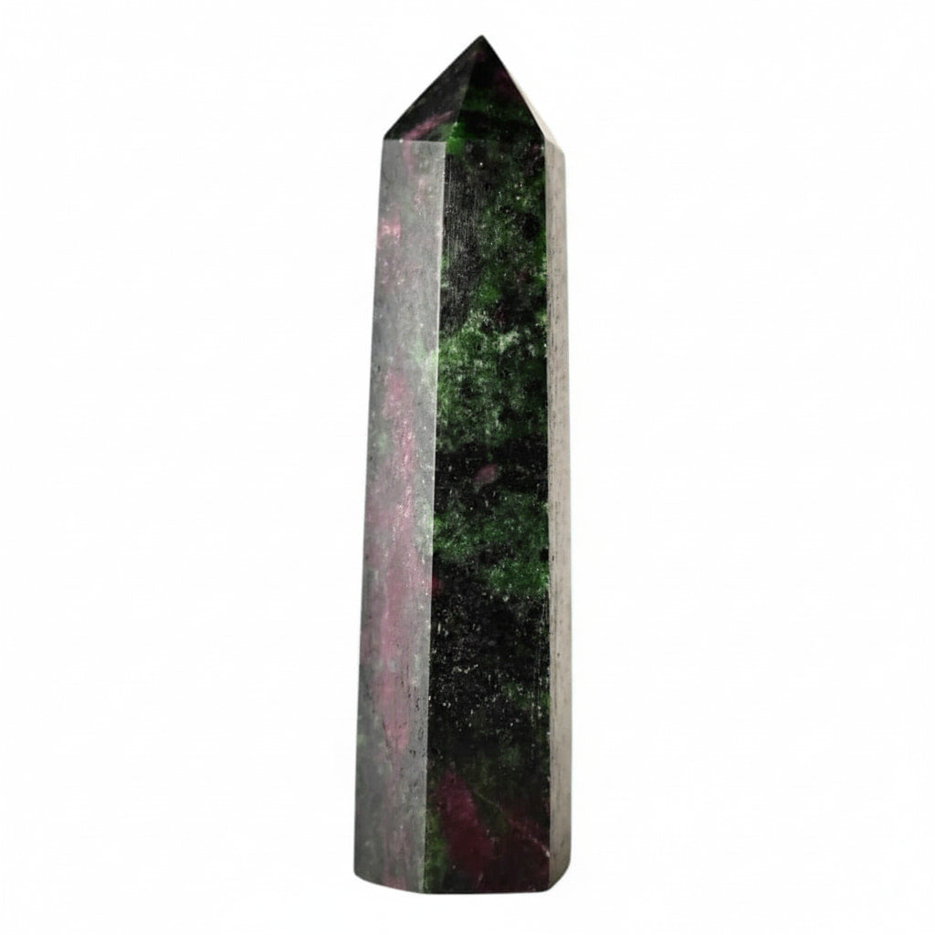 Rubin Zoisit Obelisk – Lebendige Muster CrystalScents