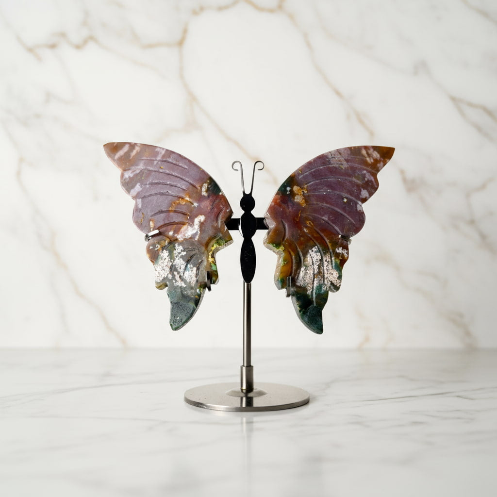 Mexikanischer Achat Schmetterling mit farbenfrohem Flügeln CrystalScents
