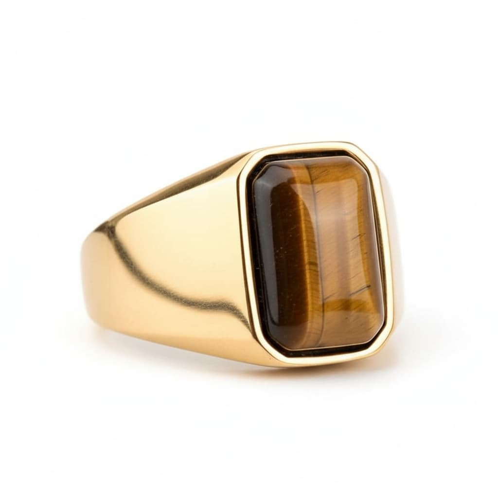 Tigerauge Ring - Klarheit & Fokus CrystalScents