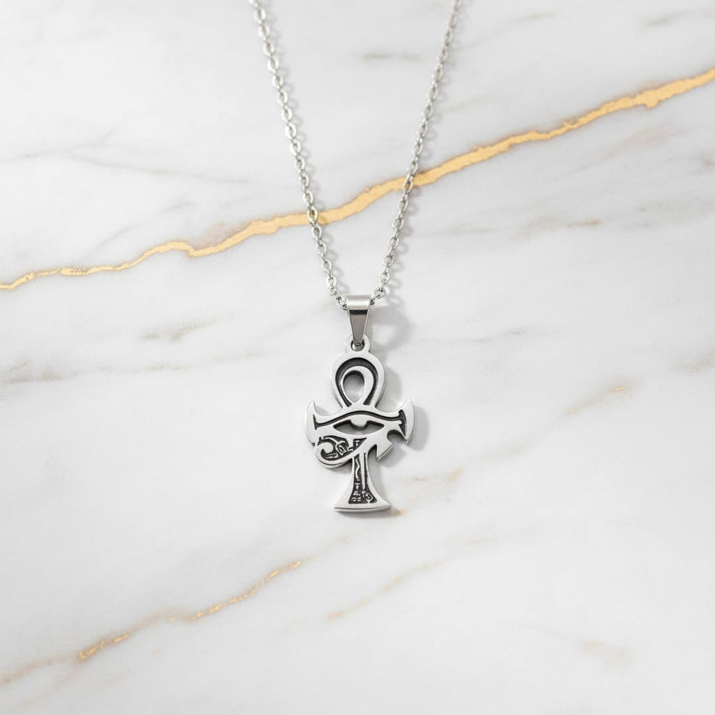 Halskette – Silberne Kette mit Anch-Anhänger CrystalScents