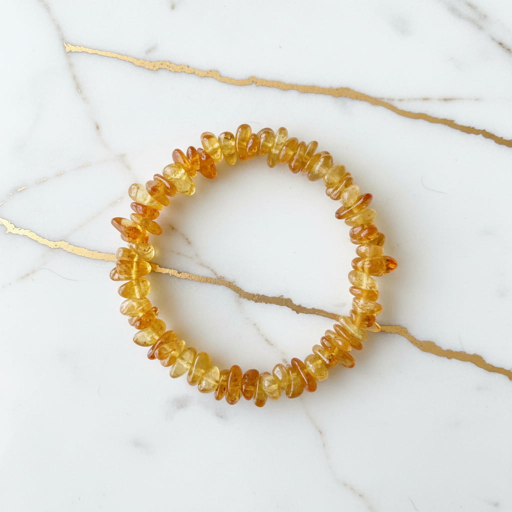 Citrin Splitterarmband - Lebensfreude & Energie CrystalScents