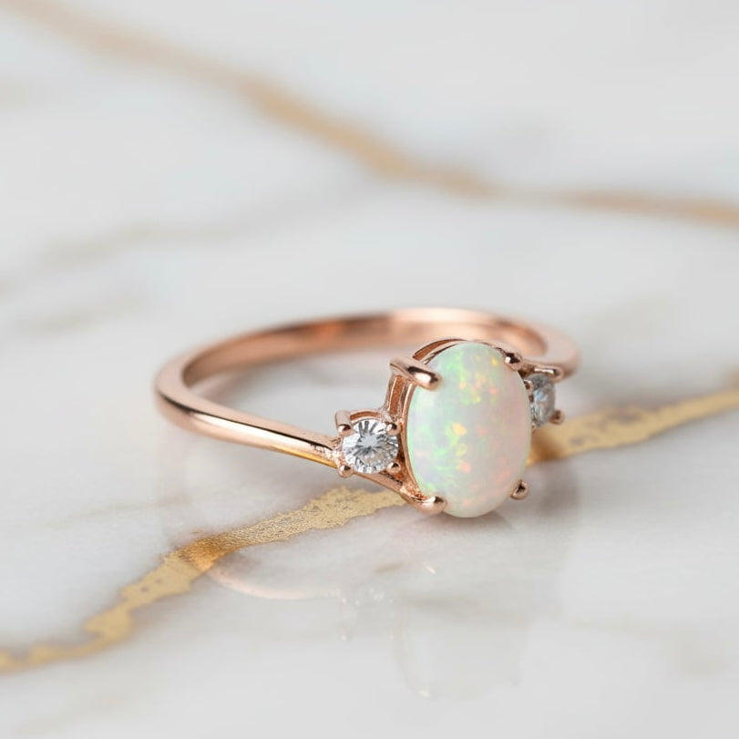 Opal Ring - Roségold & Filigran CrystalScents