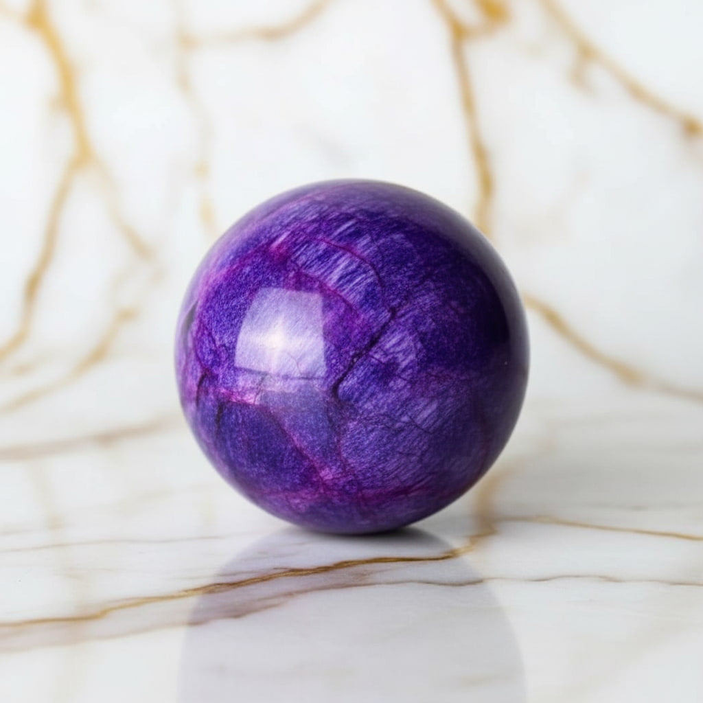 Lila Mondstein Kugel – Mystisches Kristalljuwel CrystalScents