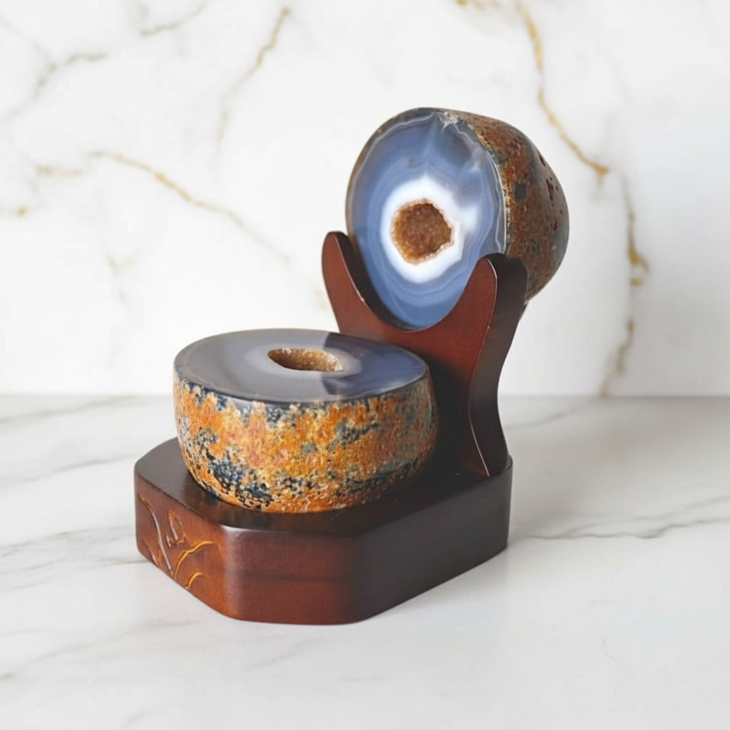 Achat Truhe auf dekorativem Podest CrystalScents